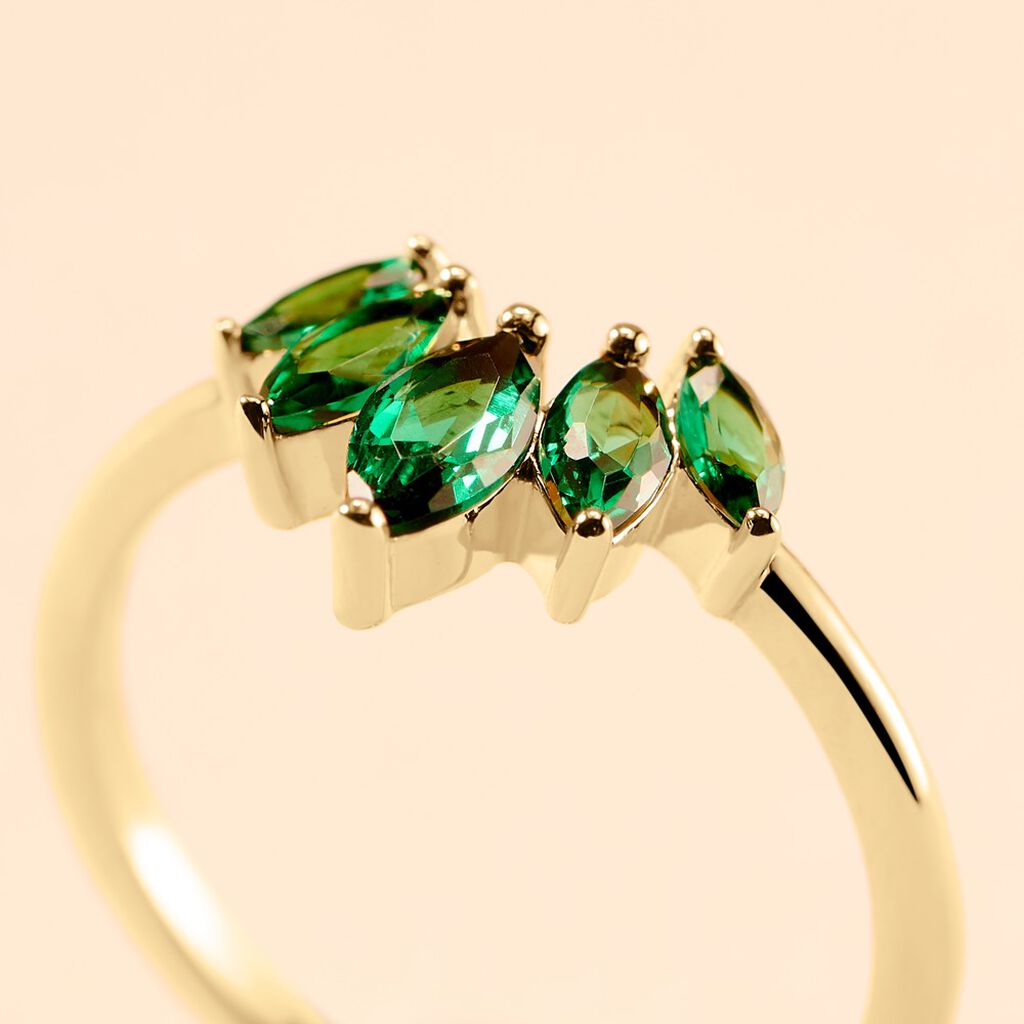 Bague Amazonia Plaqué Or Jaune Oxyde De Zirconium