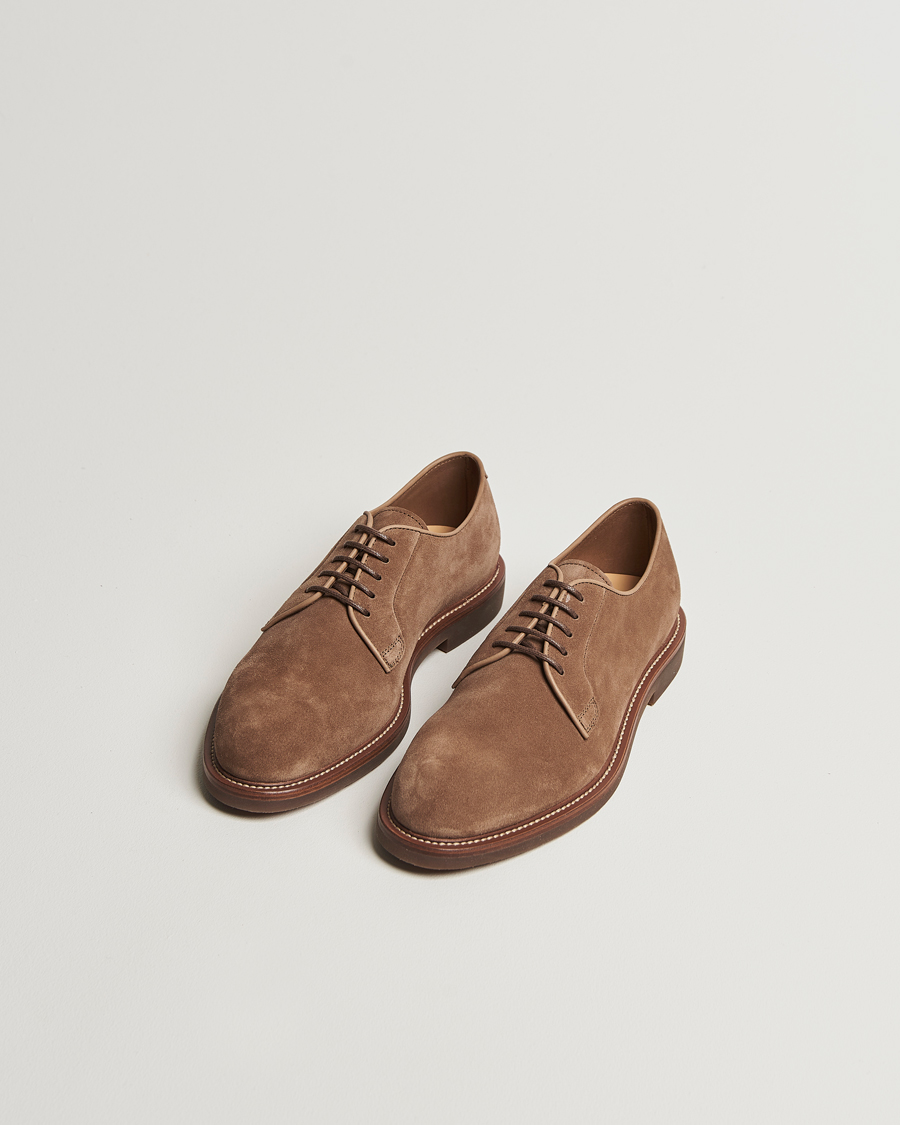 Brunello Cucinelli Plain Toe Derby Brown Suede