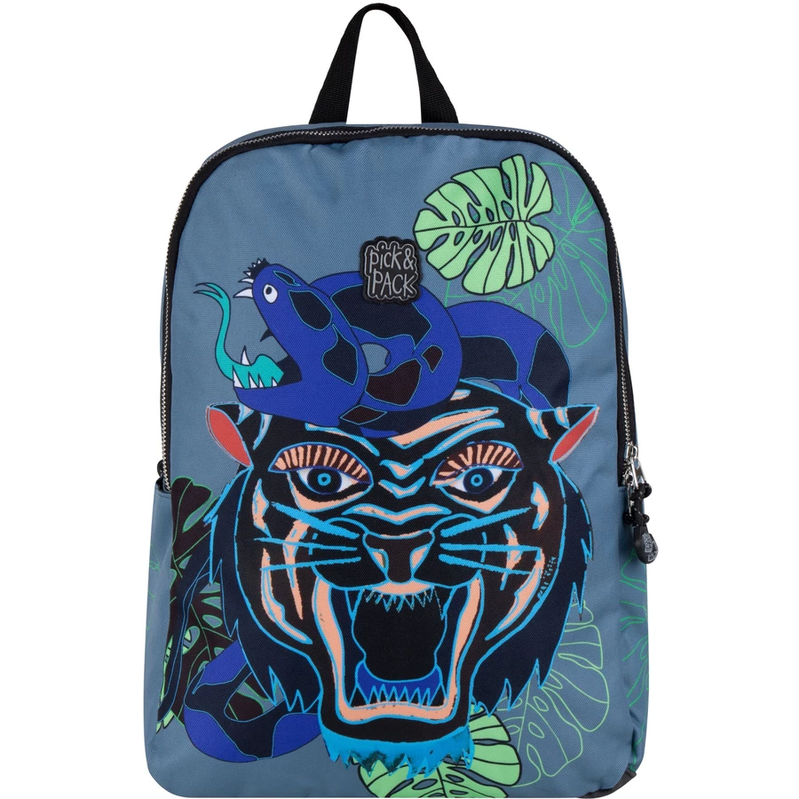 Pick & Pack Rucksack Dangerous Cat L Jeans Blue