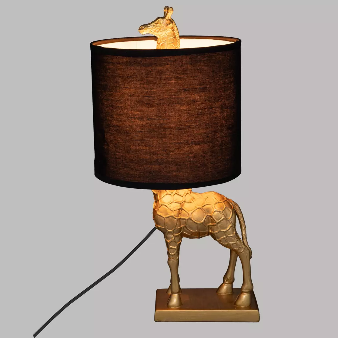 Lampe à poser métal (H42 cm) Girafe Dorée
