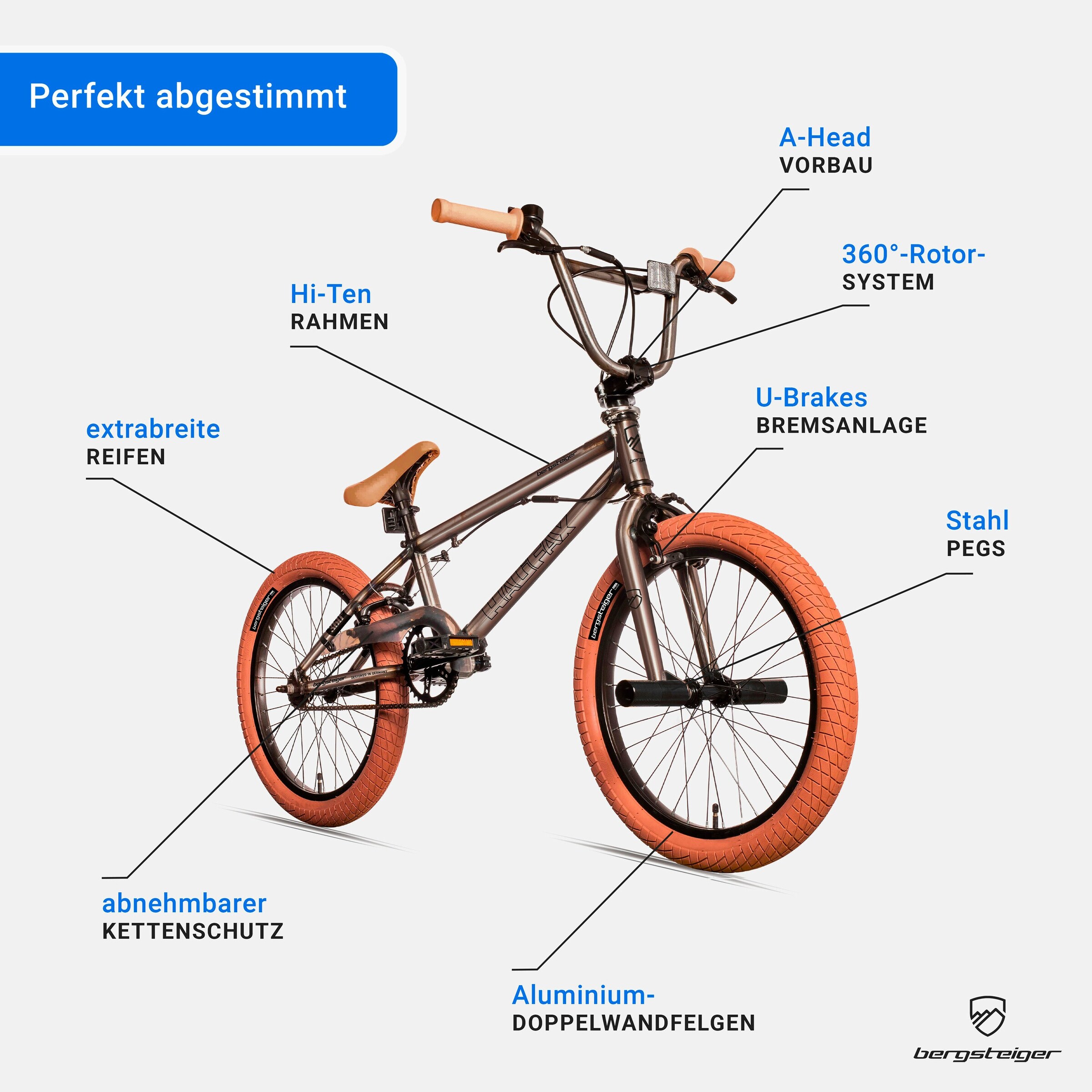 Bergsteiger BMX Halifax 20 Zoll | rostiger Stahl mit Klarlack