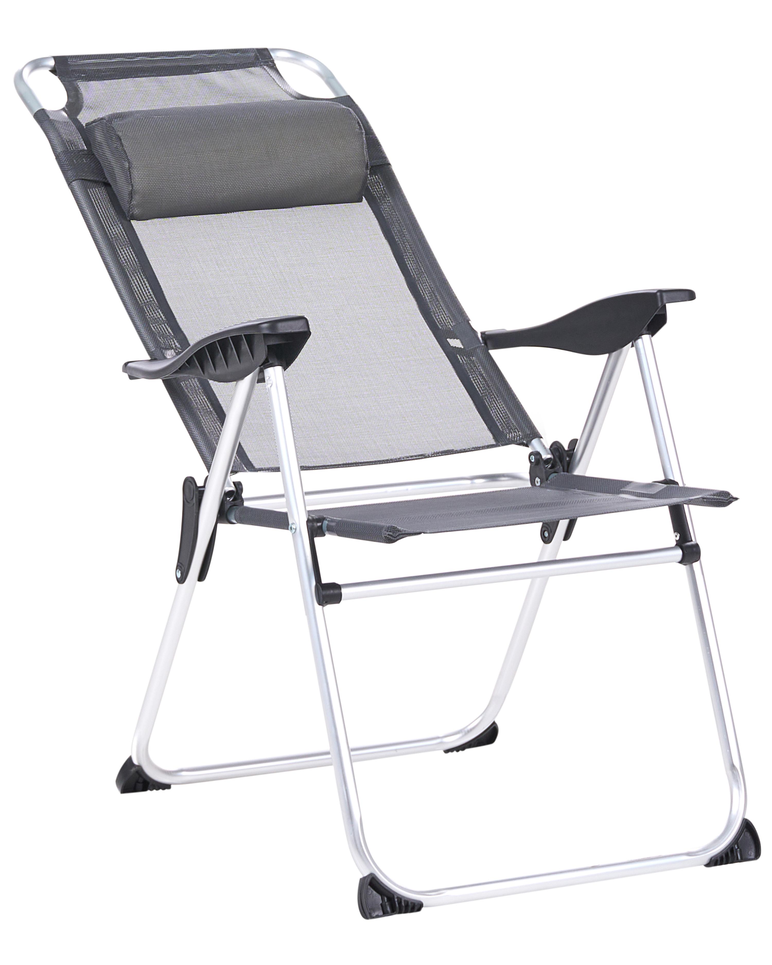 Set van 2 tuinstoelen ASINE inklapbaar Metaal Grijs