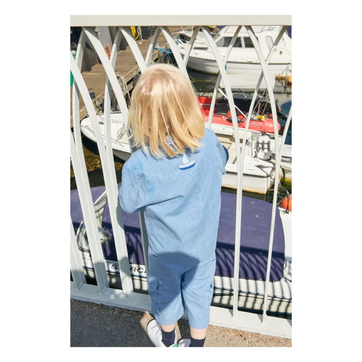 Copenhagen Colors Veste Rayée Brodée | Bleu