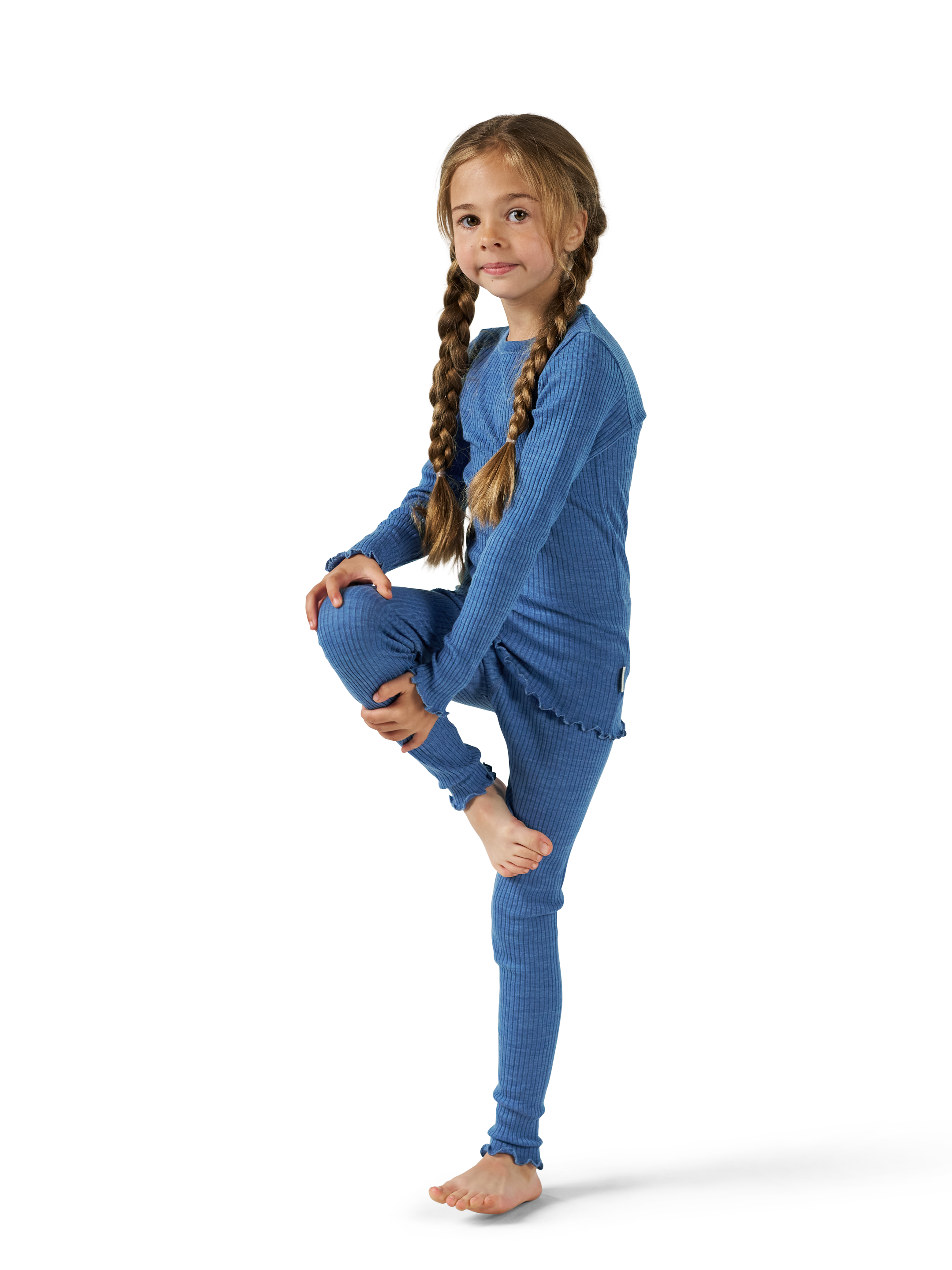 Shirt met ruches van merinowol voor kinderen
