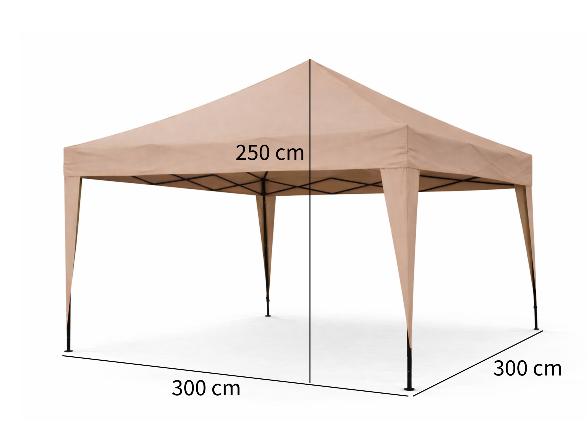 CUHOC Easy Up 3x3 meter partytent - Taupe