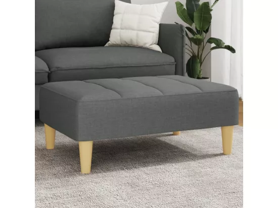 Repose-pied gris foncé 77x55x31 cm tissu