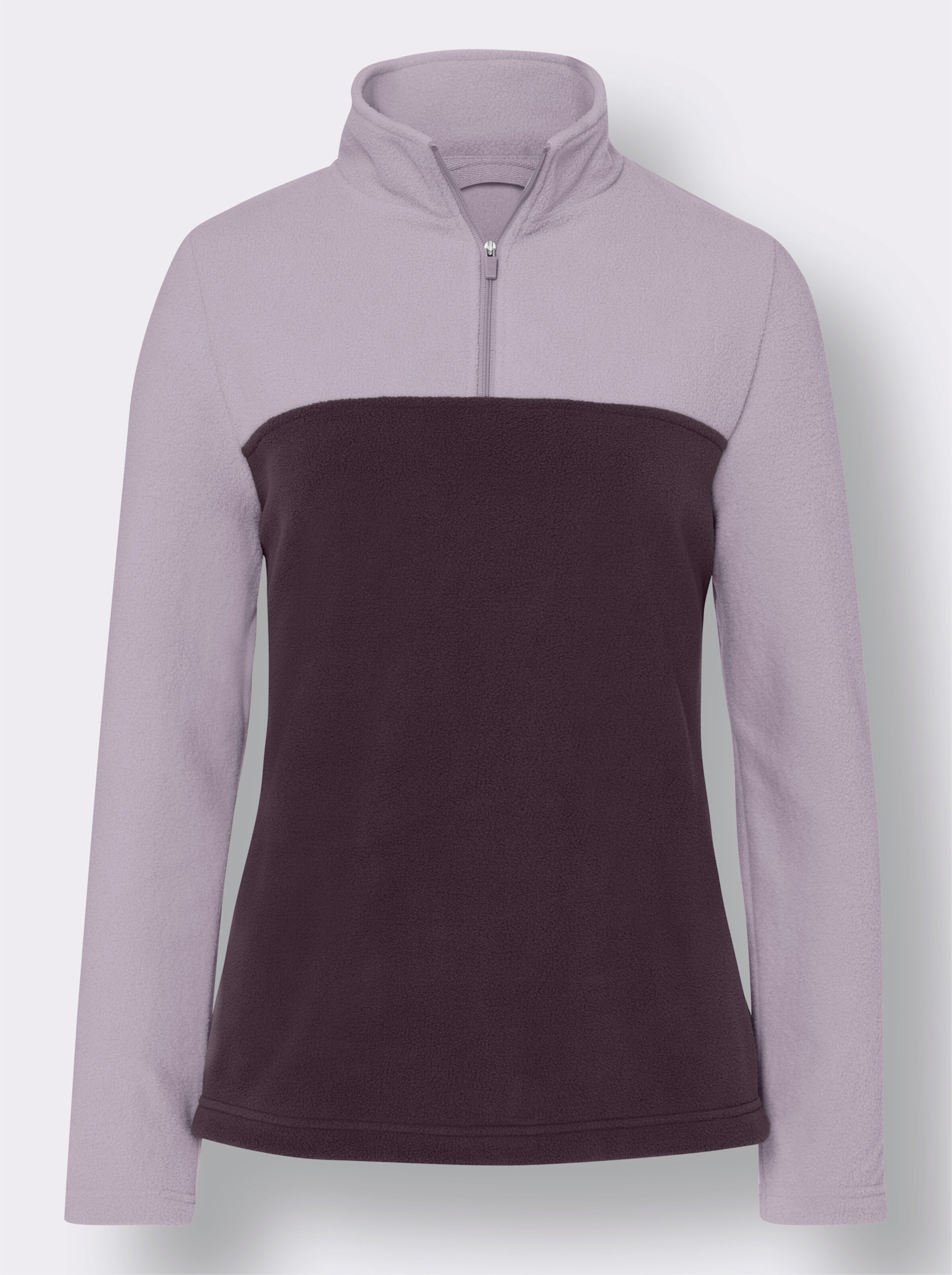 Fleeceshirt mit Stehkragen