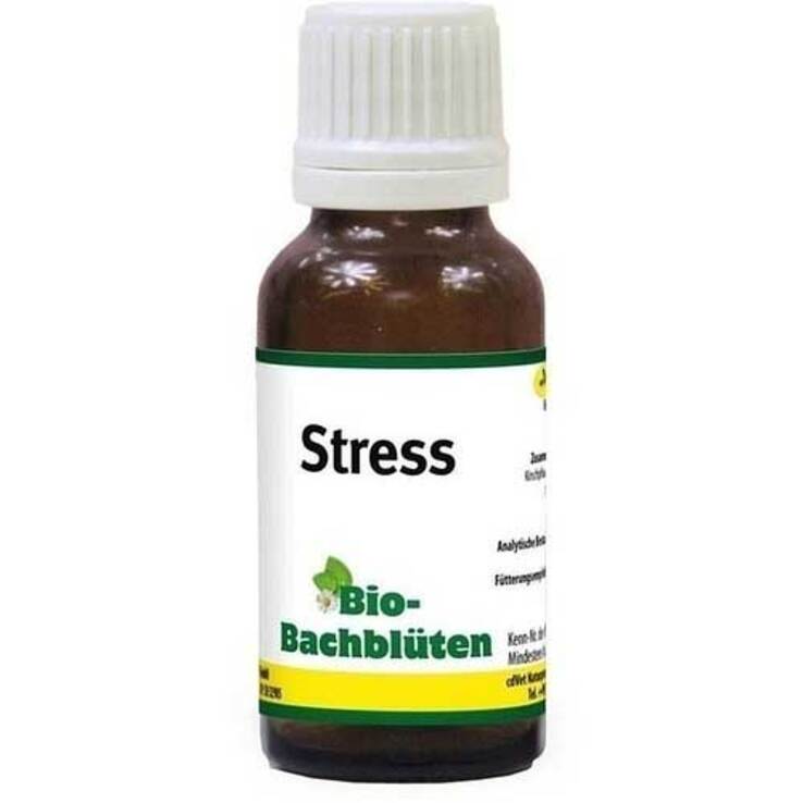 Bio Bachblüten Stress Tropfen für Hund / Katze / Pferd, 20 ml