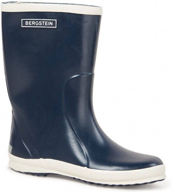 Bergstein regenlaarzen donkerblauw wit Rubber Effen 20