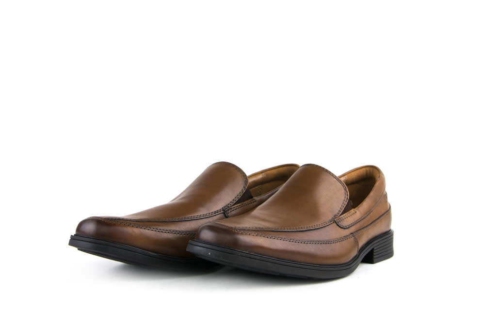 Clarks Loafers Cognac Tilden Free Dark Tan Leather