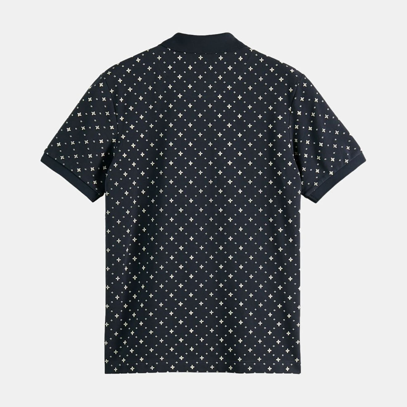 Scotch & Soda Polo Regular Fit 100% Coton Bio imprimé bleu marine