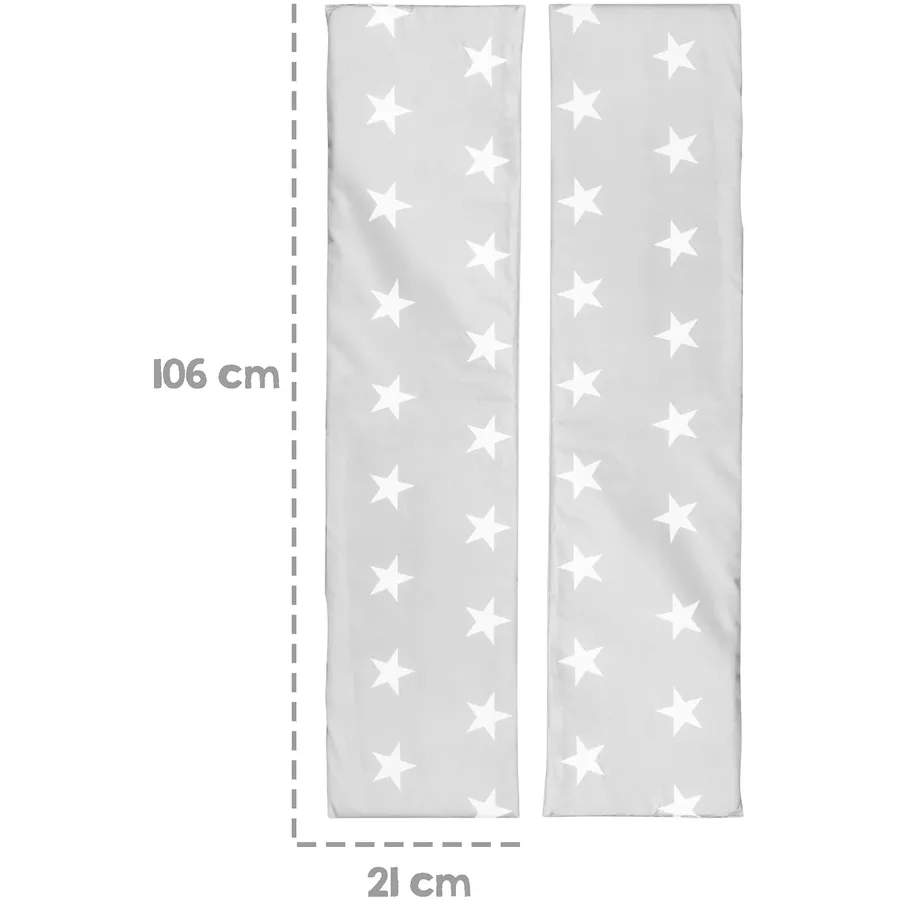 roba Bankkissen 2er Set Little Stars für Kinderpartygarnituren grau weiß