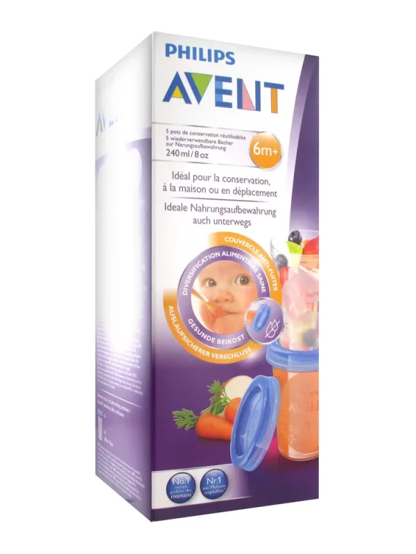 Pots pré stérilisés prêts à l'emploi, 5 x 240ml