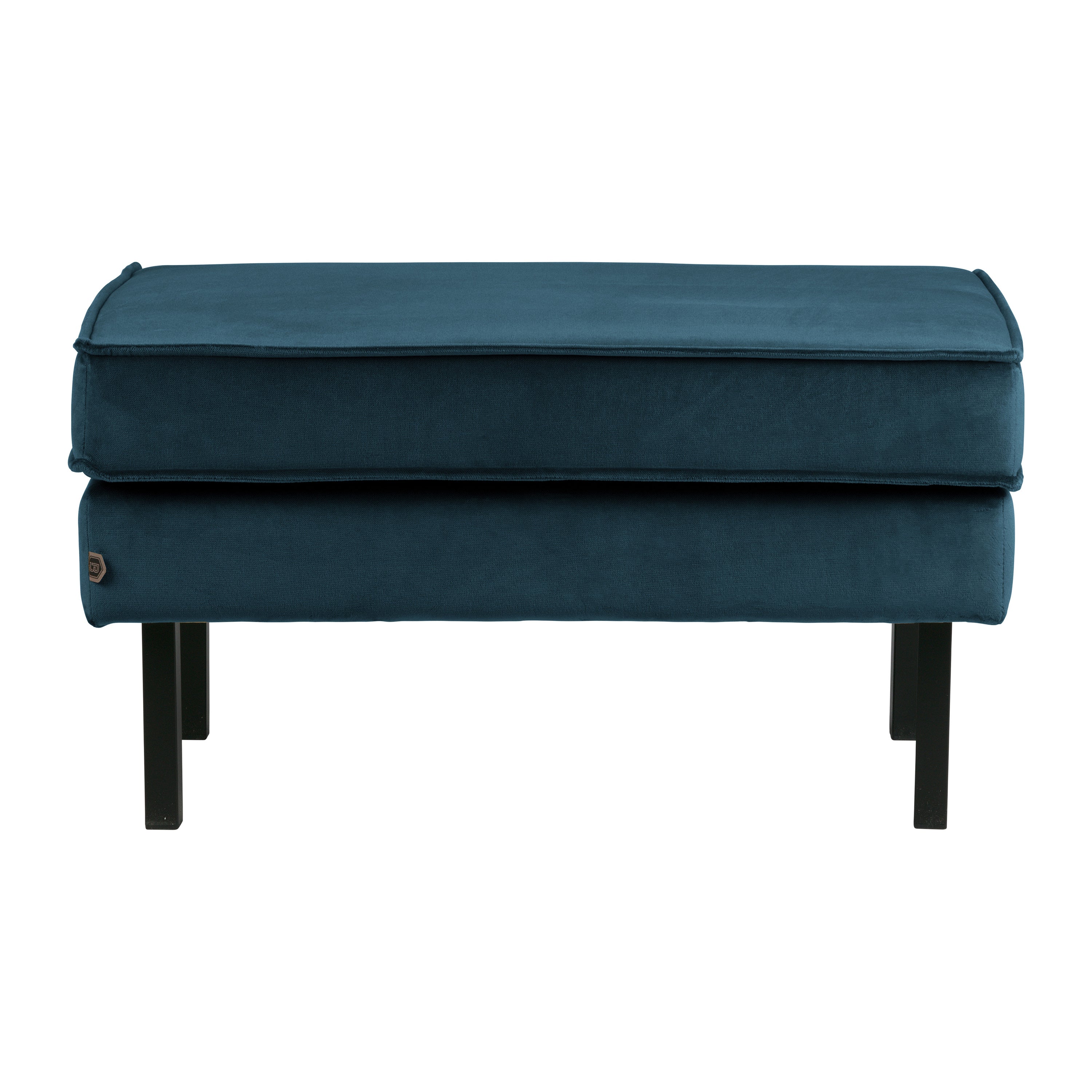WOOOD Rodeo Hocker - Velvet - Blauw