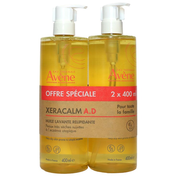 Xeracalm A.D huile lavante relipidante peau très sèche 2x400ml