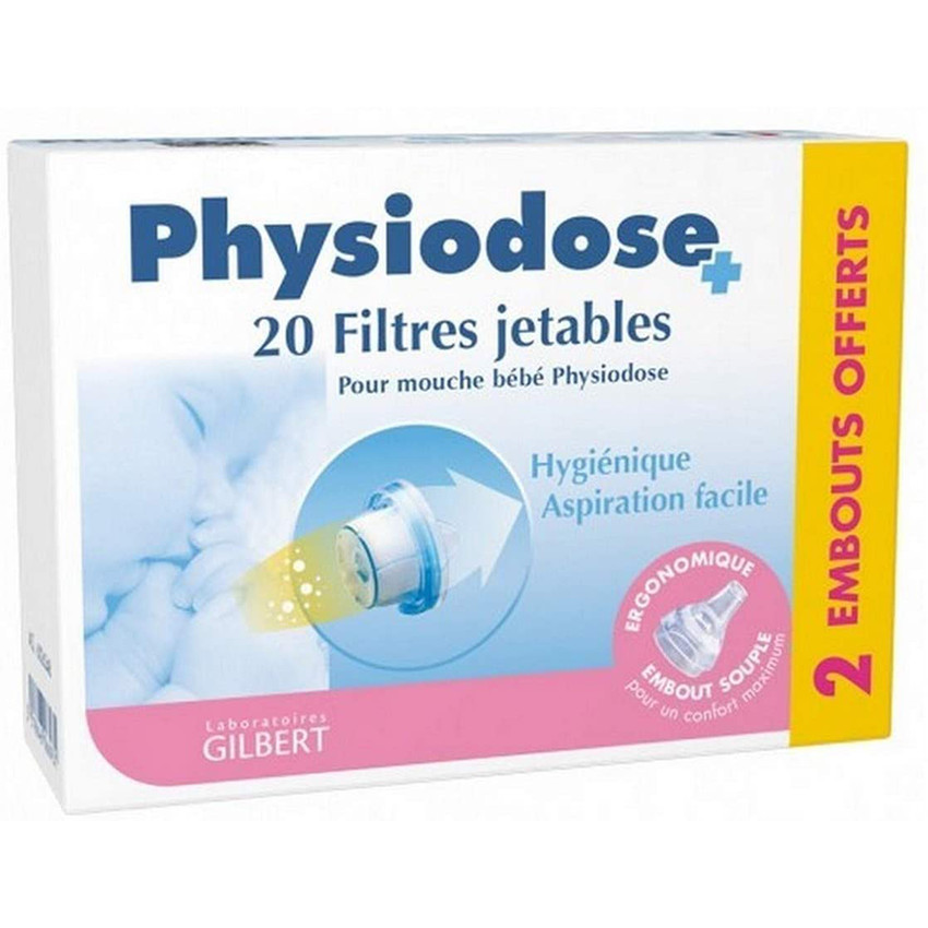 Produit soin physiodose filtres jetables x20 + 2 embouts