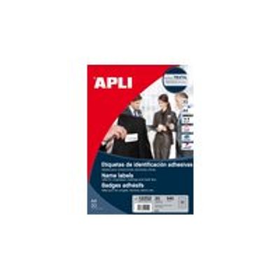 Apli Agipa - 540 badges adhésifs sur textile - 63.5 x 29.6 mm