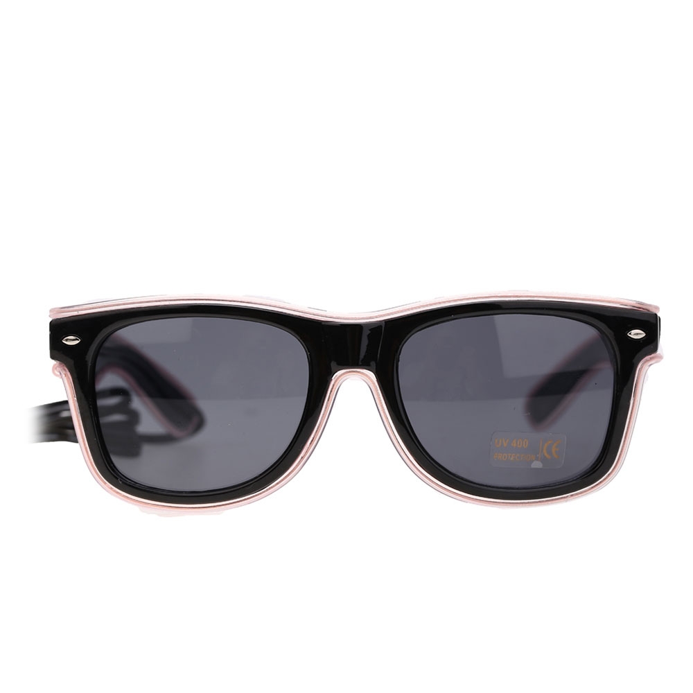LED Party Brille Festival Leuchtbrille Verkleidungs Accessoire - Weiss