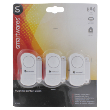 Smartwares Mini Alarm Deuralarm en Raamalarm SC07/3 3 stuks