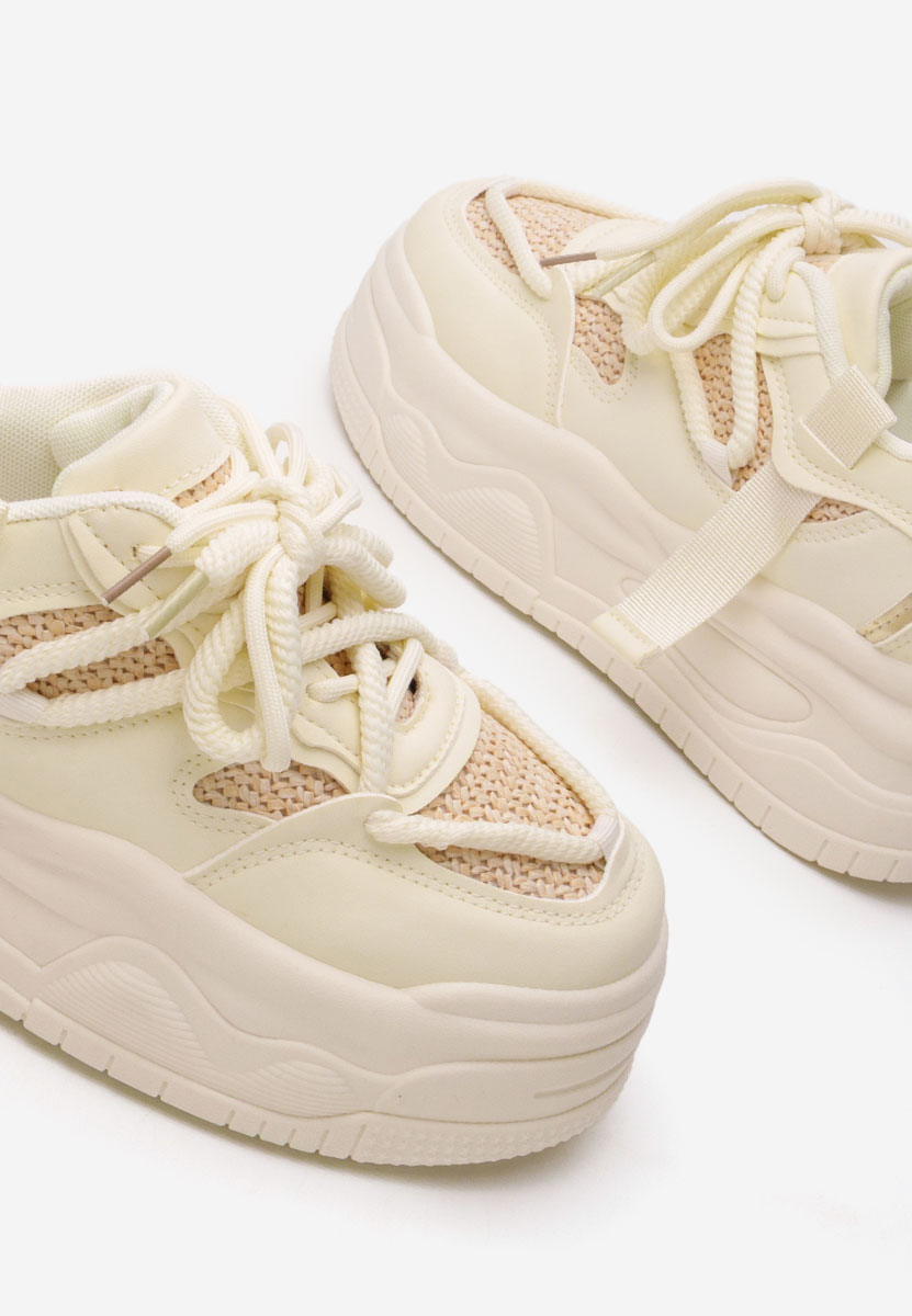 Baskets à plateforme beige Shirleen