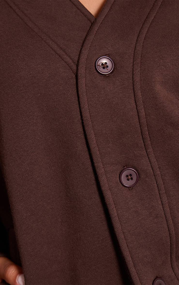 Chocolat Sweat Petite Avec Boutons Et Poches Latérales