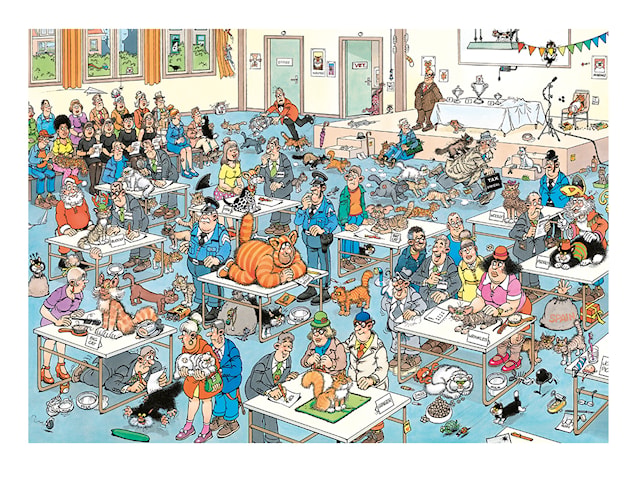 Jan Van Haasteren Kattenshow Pussel 1000 bitar, Jumbo