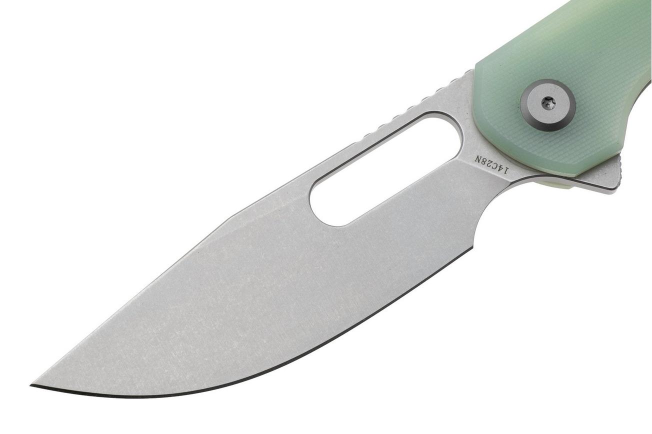 Eutektik Trinity TRI-JSW-L Stonewashed 14C28N, Jade G10, linkshandig zakmes
