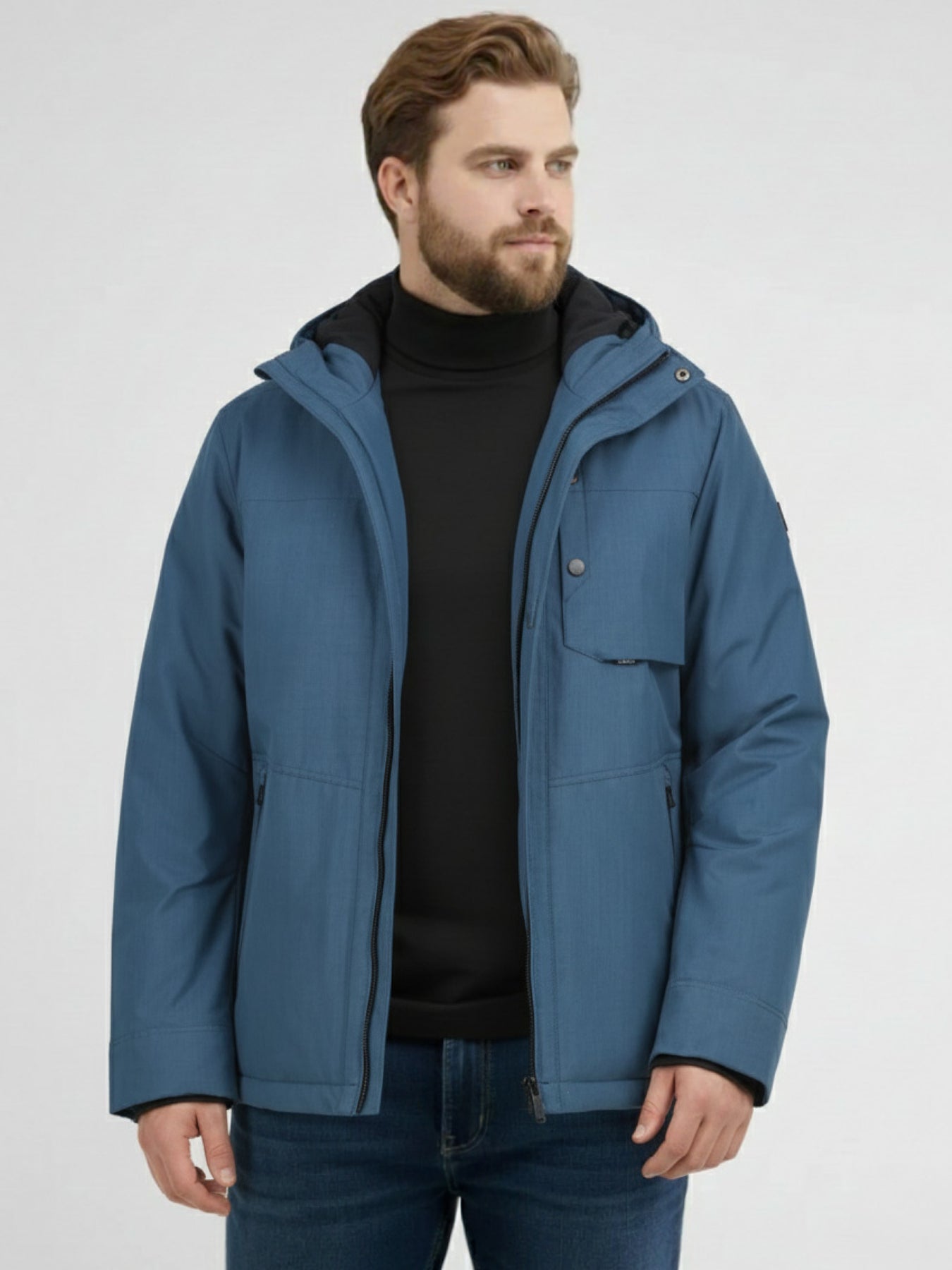 Herren Struktur-Blouson in Übergrößen