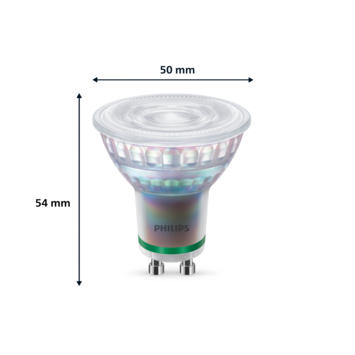 Philips ultra efficient GU10 50W dimbaar 3000k