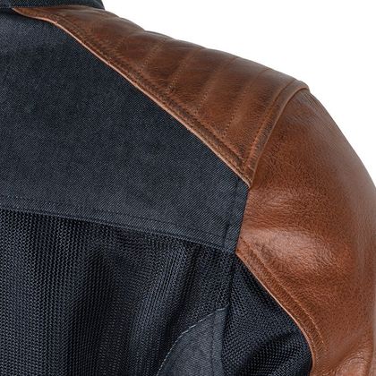 Blouson Helstons COLT AIR CUIR MESH - Marron