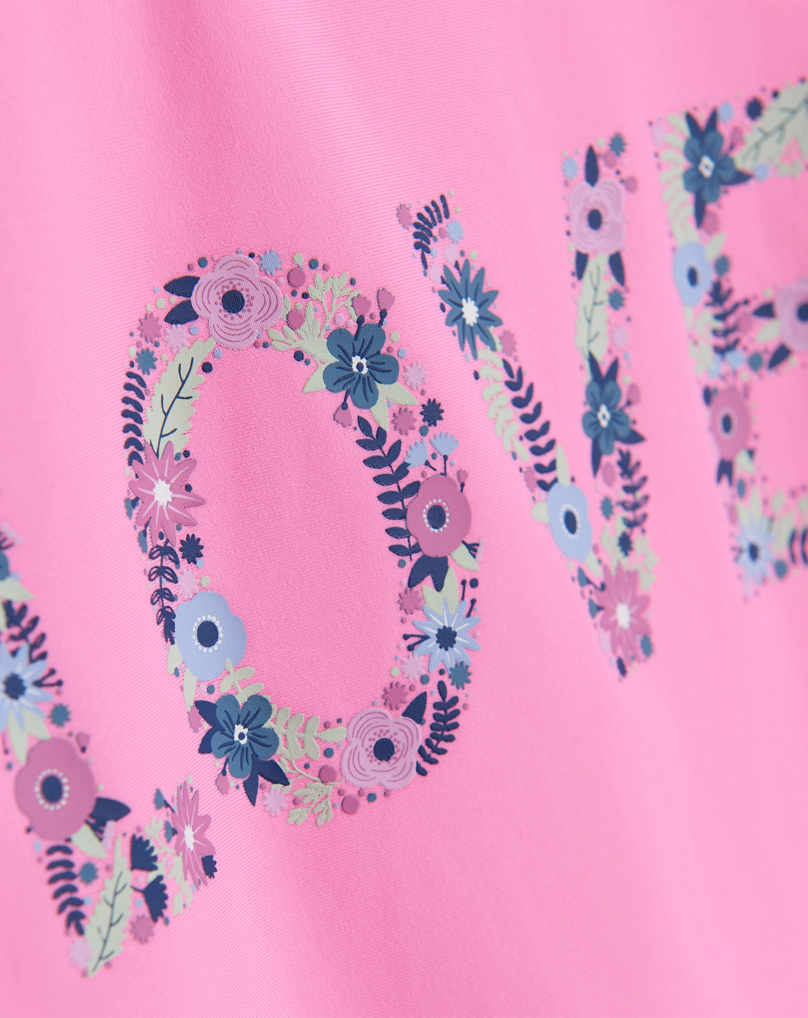 Badeshirt LOVE in begonia pink