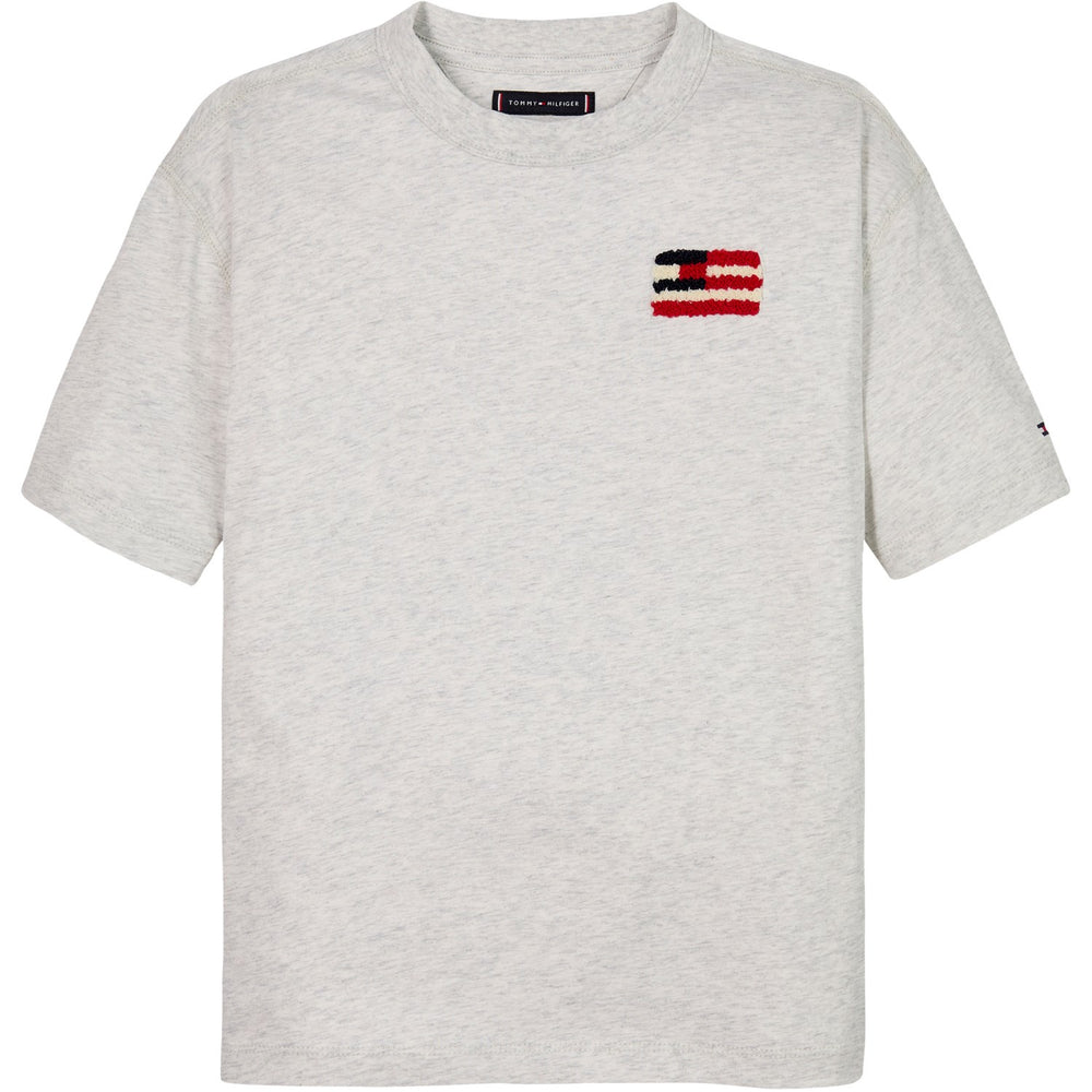 Køb Tommy Hilfiger Snow White Heather Flag Terry Emb T-Shirt
