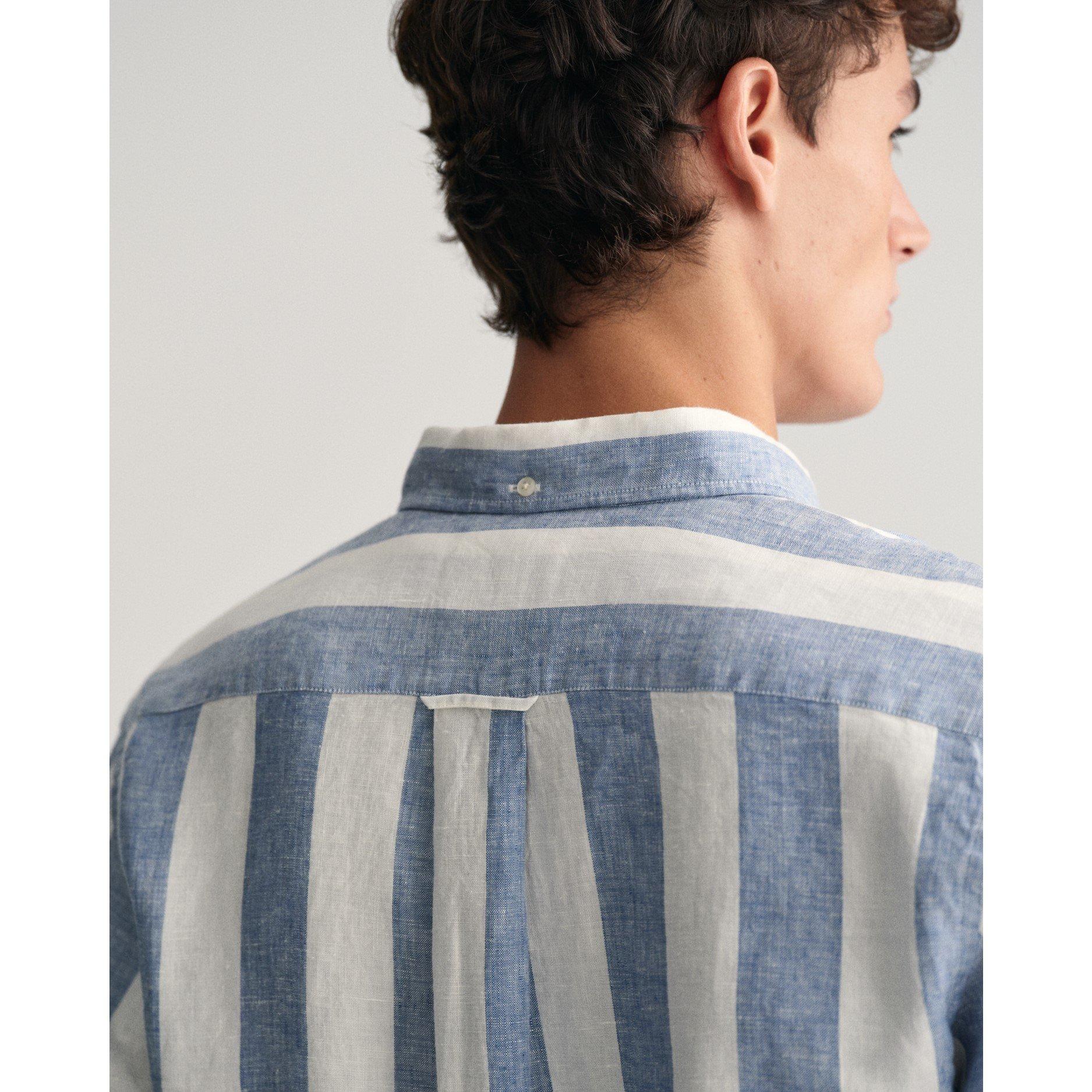 Gant REG BOLD STRIPE LINEN SHIRT SALTY S