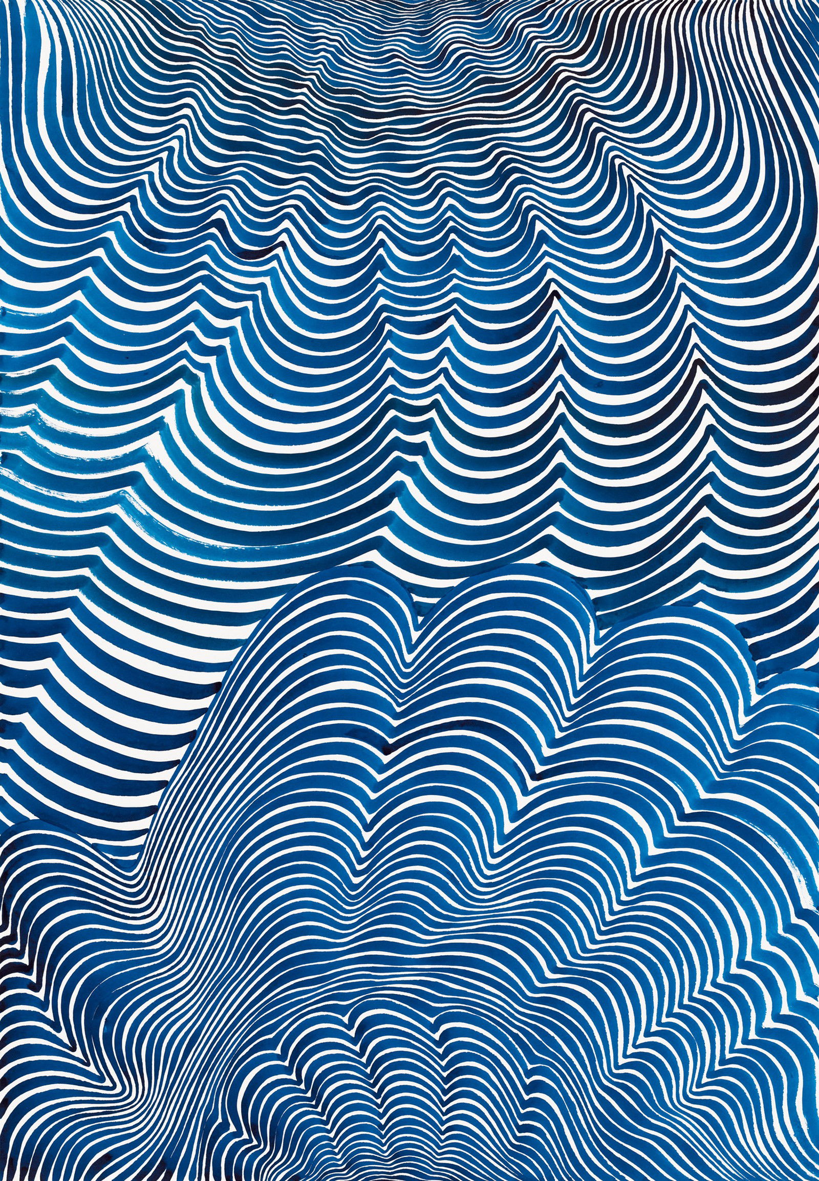 BK D36064 AT A FREQUENCY IN BLUE by Bettina Krieg - Limited Edition. Edition of: 150. Signed.