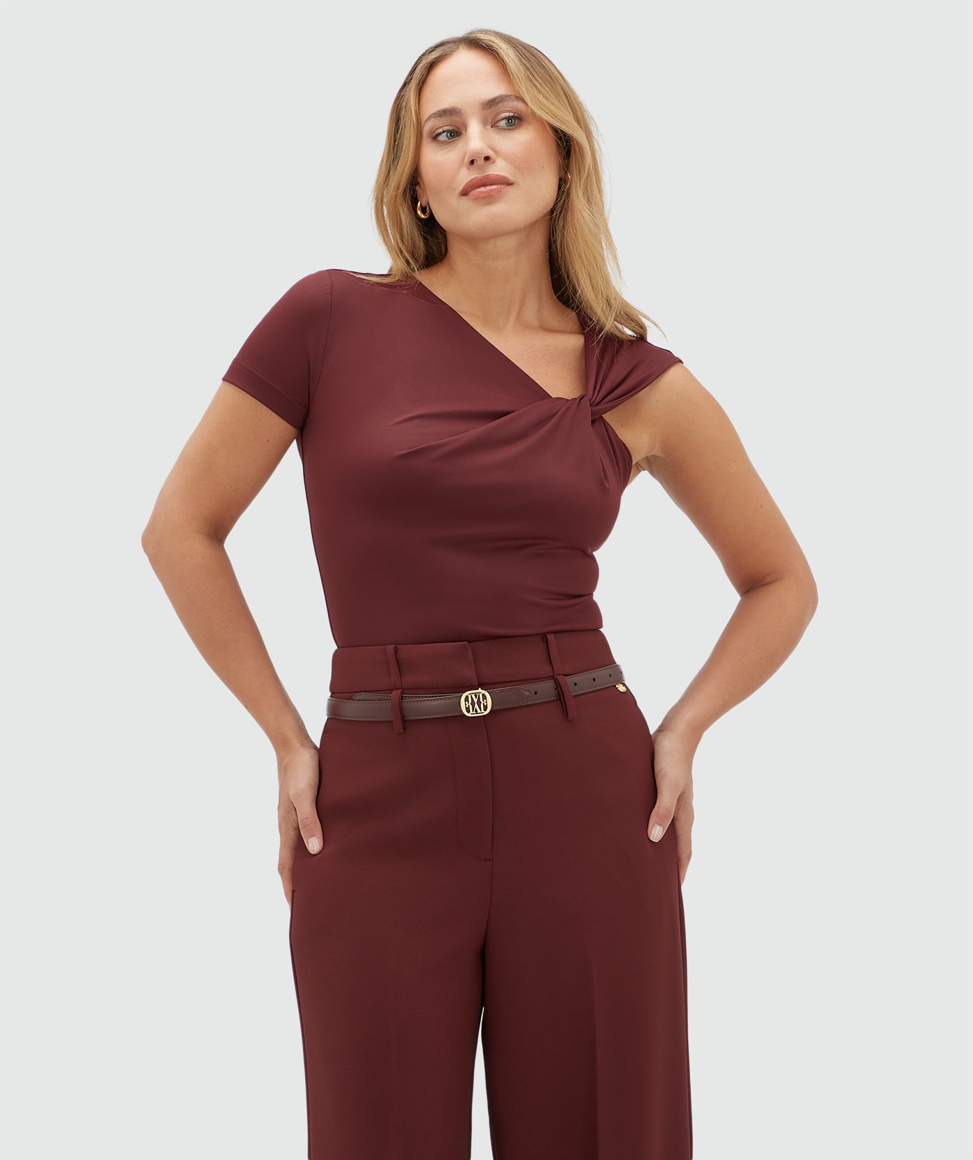 JV-LEVI slim fit body - burgundy