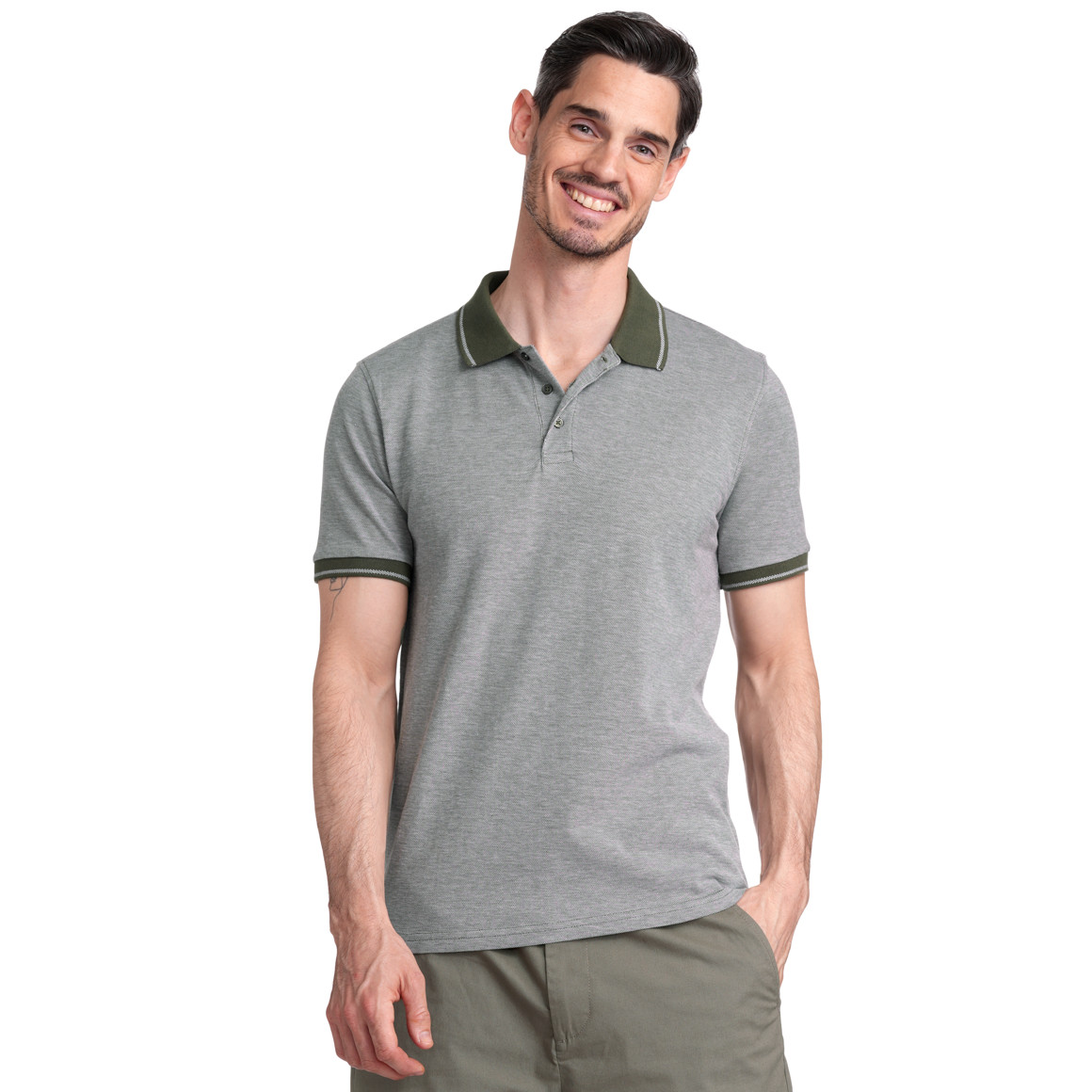 VanVaan Herren Poloshirt in Piqué-Qualität dunkelgrün