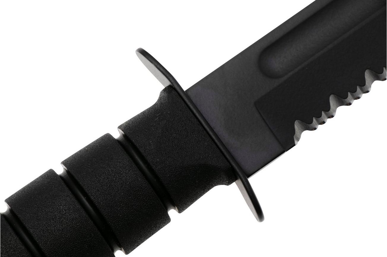 KA-BAR USMC 1214 deels gekarteld, Kraton, kydex foedraal