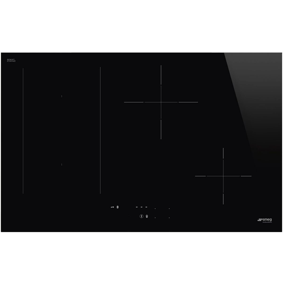 SIM3844D Innbyggingskoketopp 80 cm, svart