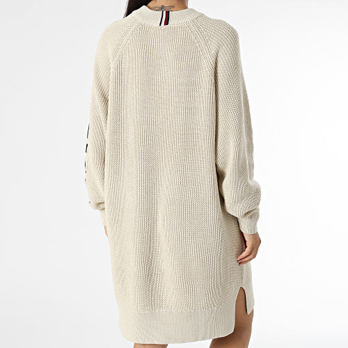 Robe Pull Femme Placed Hilfiger 9375 Beige