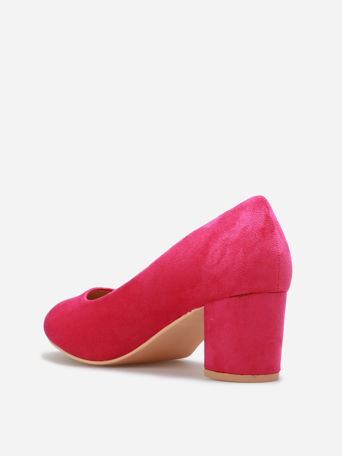 Escarpins arrondis en suédine grandes tailles- Fuchsia