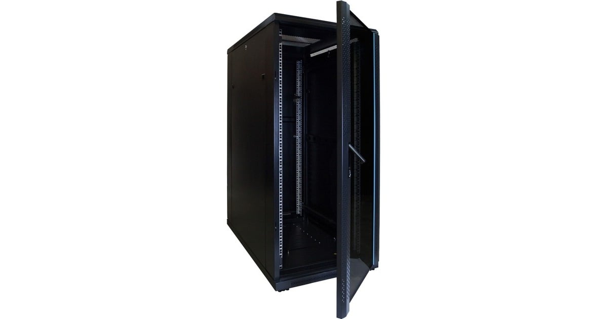 DSI27U serverkast met glazen deur - DS6027 server rack  (Zwart, 600 x 1000 x 1400mm)