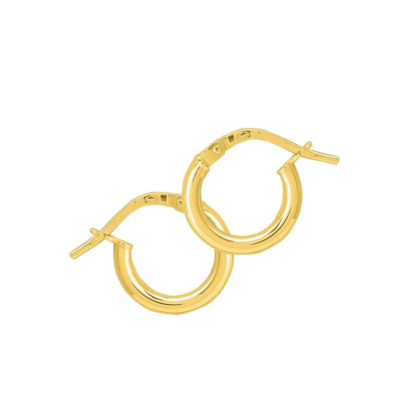 Créoles lisses Femme - Or 18 Carats - Diamètre 8mm