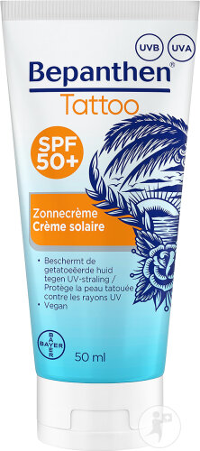 Bepanthen Tattoo Crème Solaire IP50+ Tube 50ml