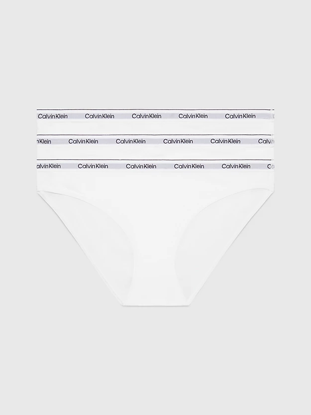 Conjunto com 3 calcinhas de biquíni de cintura baixa