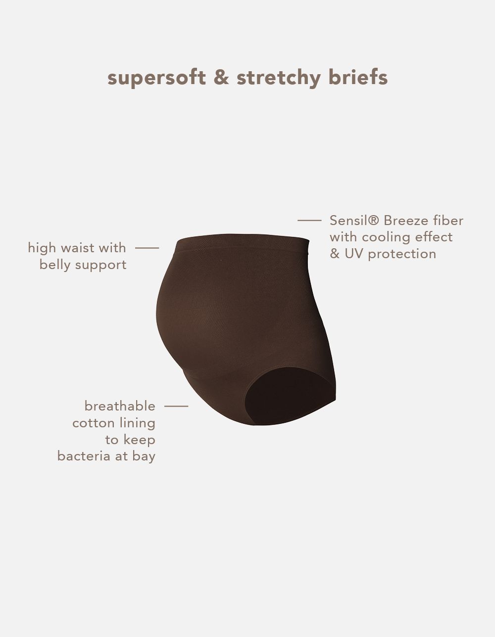 Noppies Maternity Naadloze slip Nisa Sensil Breeze - Coffee Bean