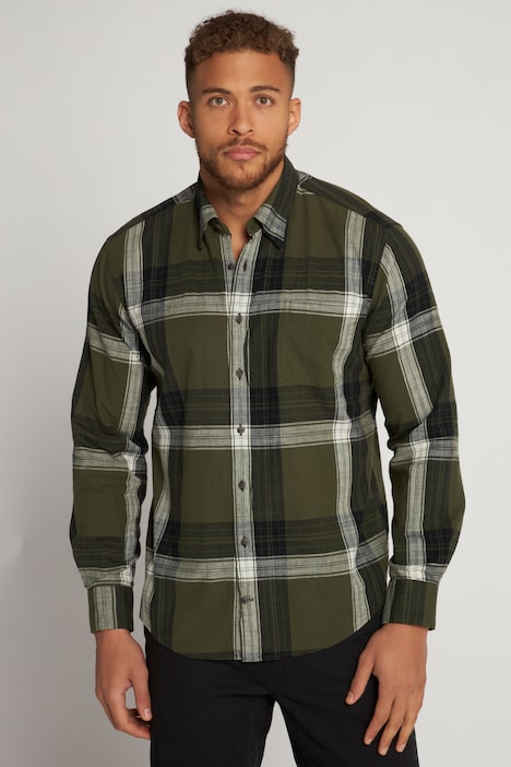 Karohemd, Langarm, verdeckter Buttondown-Kragen, Modern Fit,