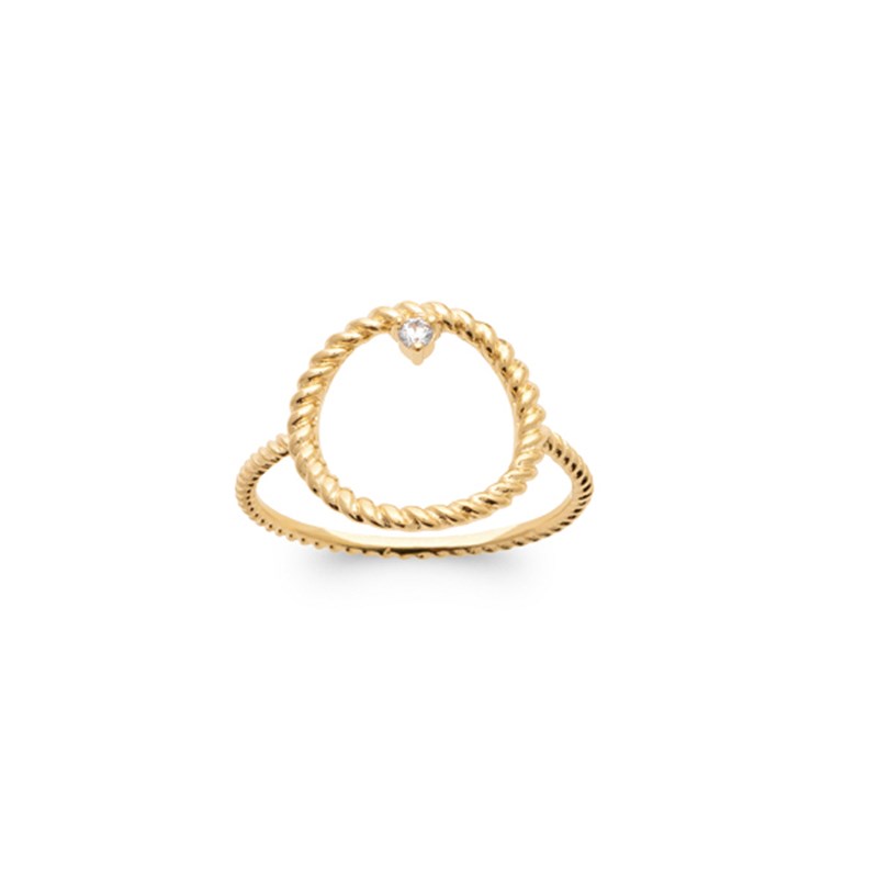 Bague femme plaqué or jaune ELSA - Bijoux Privés Discovery