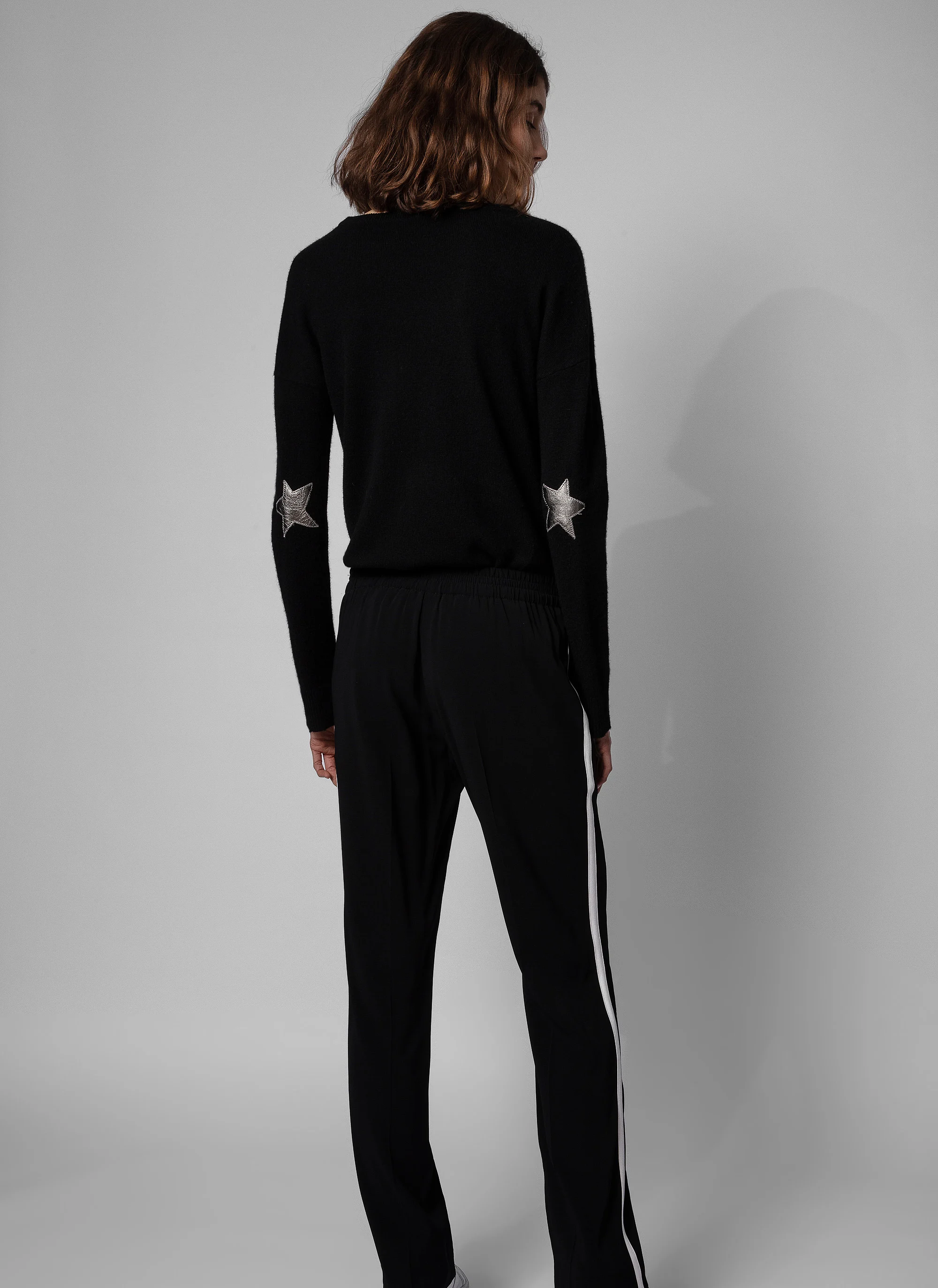 CICI - Pull col rond en cachemire | Noir