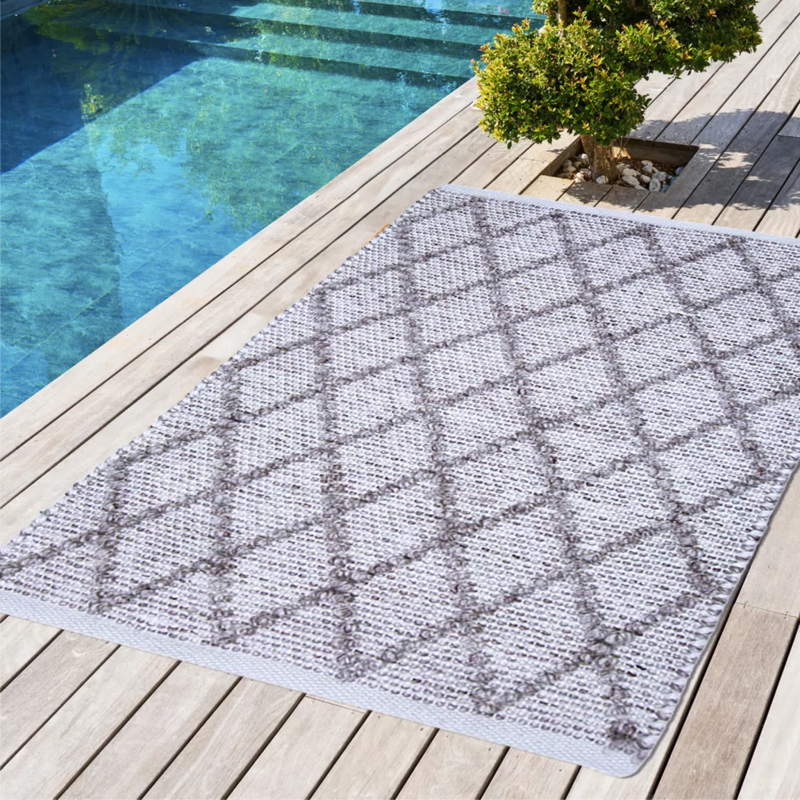 Tapis d'extérieur rectangulaire (50 x 80 cm) Orlando Sable