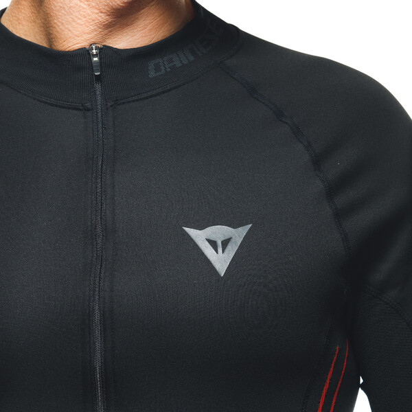 Dainese - T-shirt Thermique No Wind Thermo LS Noir / Rouge